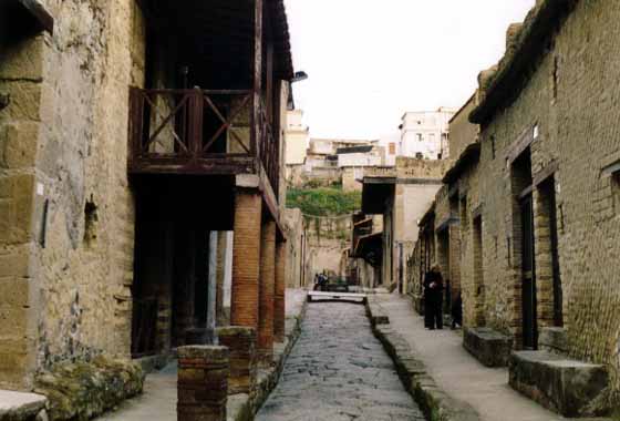 une rue d'Herculanum.