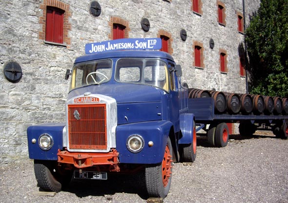Camion des années 1950 à l'ancienne distillerie Jameson